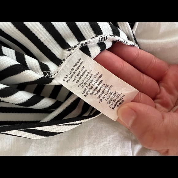 Twik Ribbed Elastic A line Skirt with Stripes - Picture 4 of 4